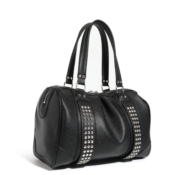 Lux de Ville Black Studded Shoulder Bag - Picture 6 of 6